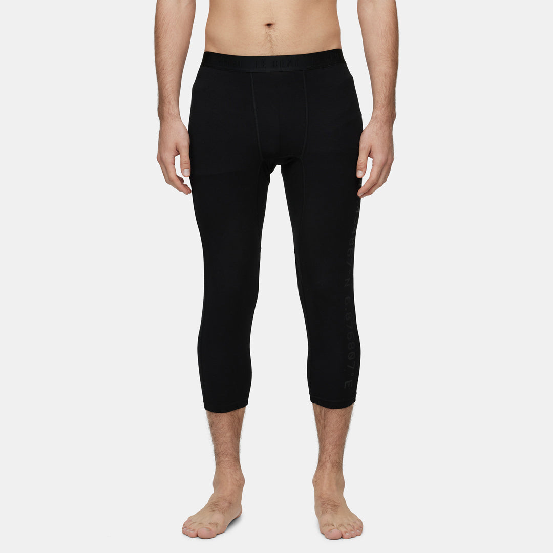 Mens Core Midweight 3/4 Merino Base Layer Bottom