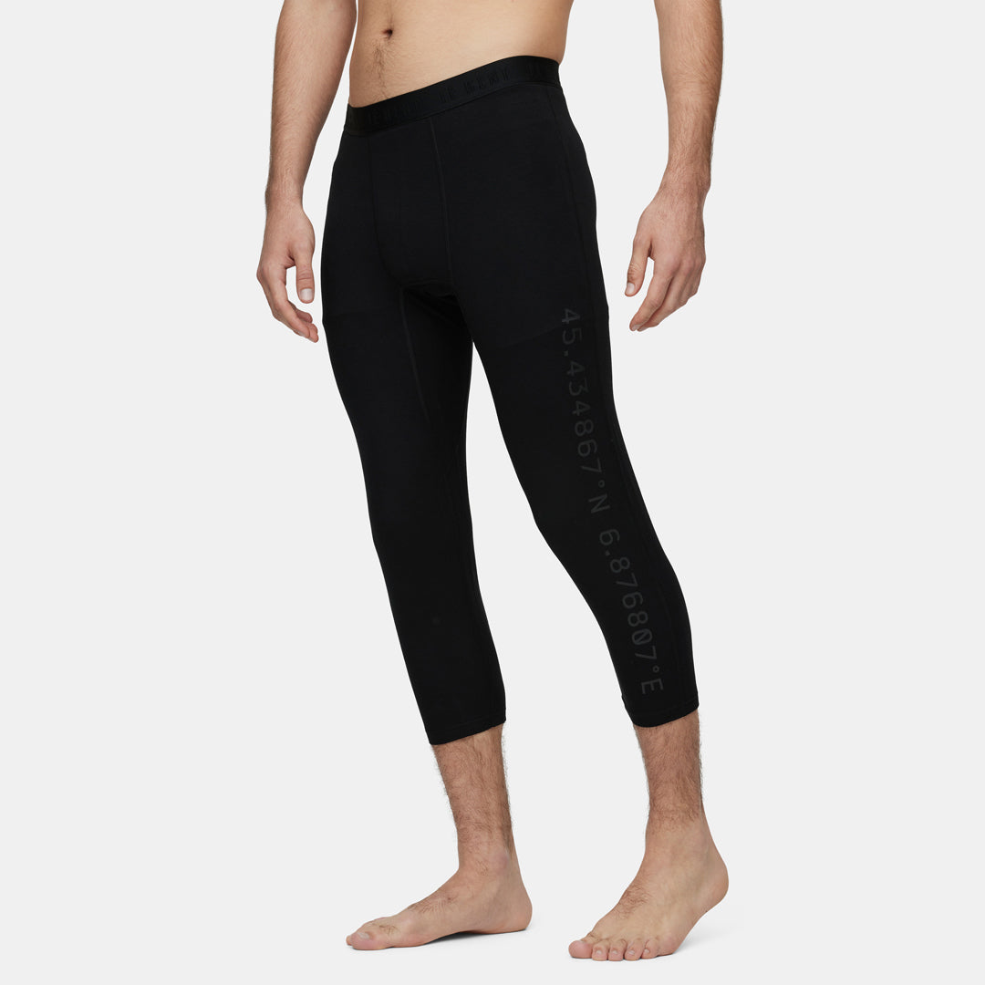 Mens Core Midweight 3/4 Merino Base Layer Bottom