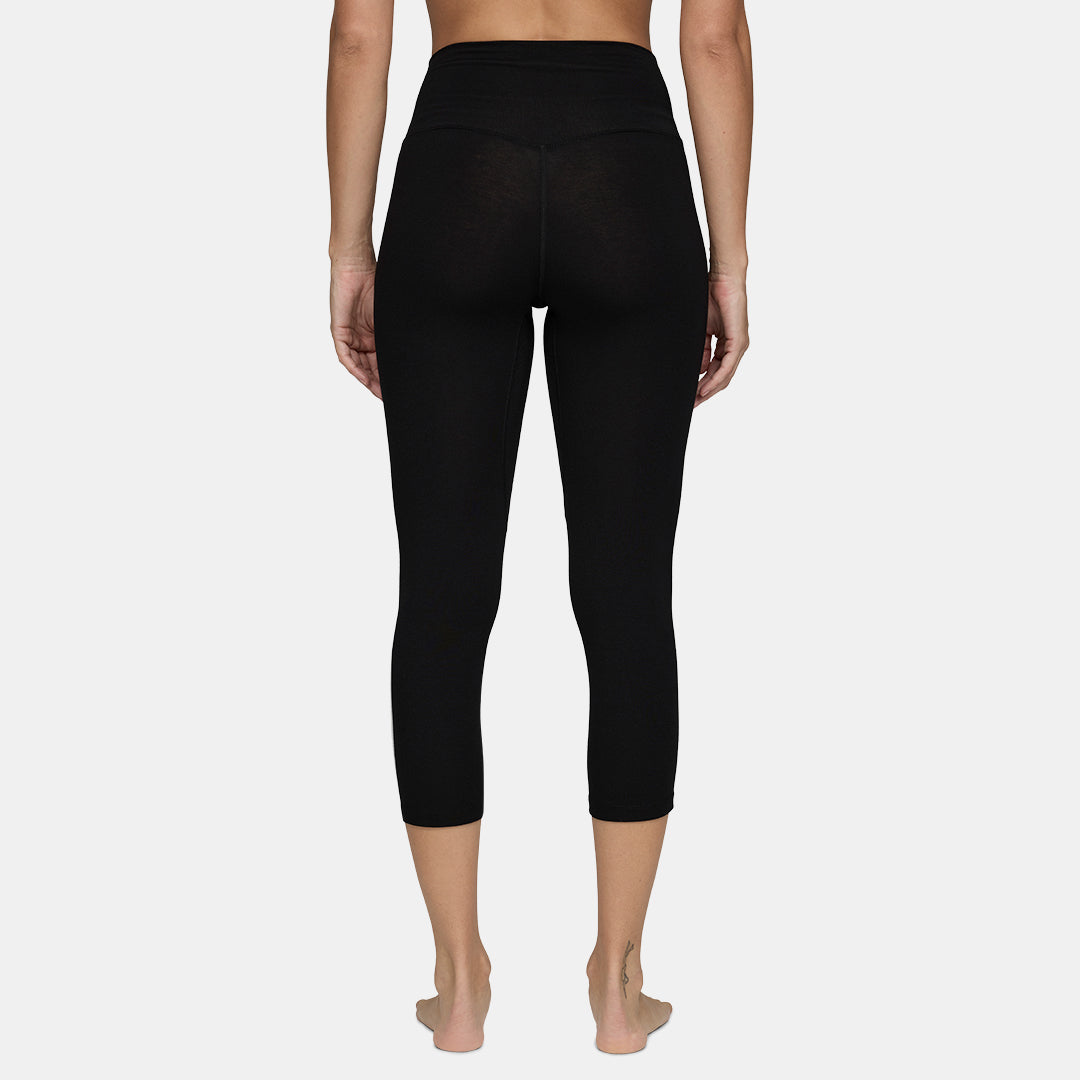 Womens Merino Heavyweight Grid Fleece 3/4 Base Layer Bottom