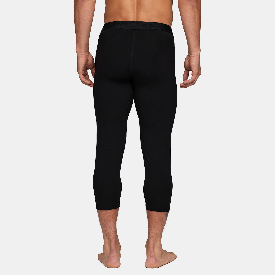 Mens Merino Midweight 3/4 Base Layer Bottom