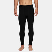 Mens Merino Heavyweight Grid Fleece Base Layer Bottom – Black