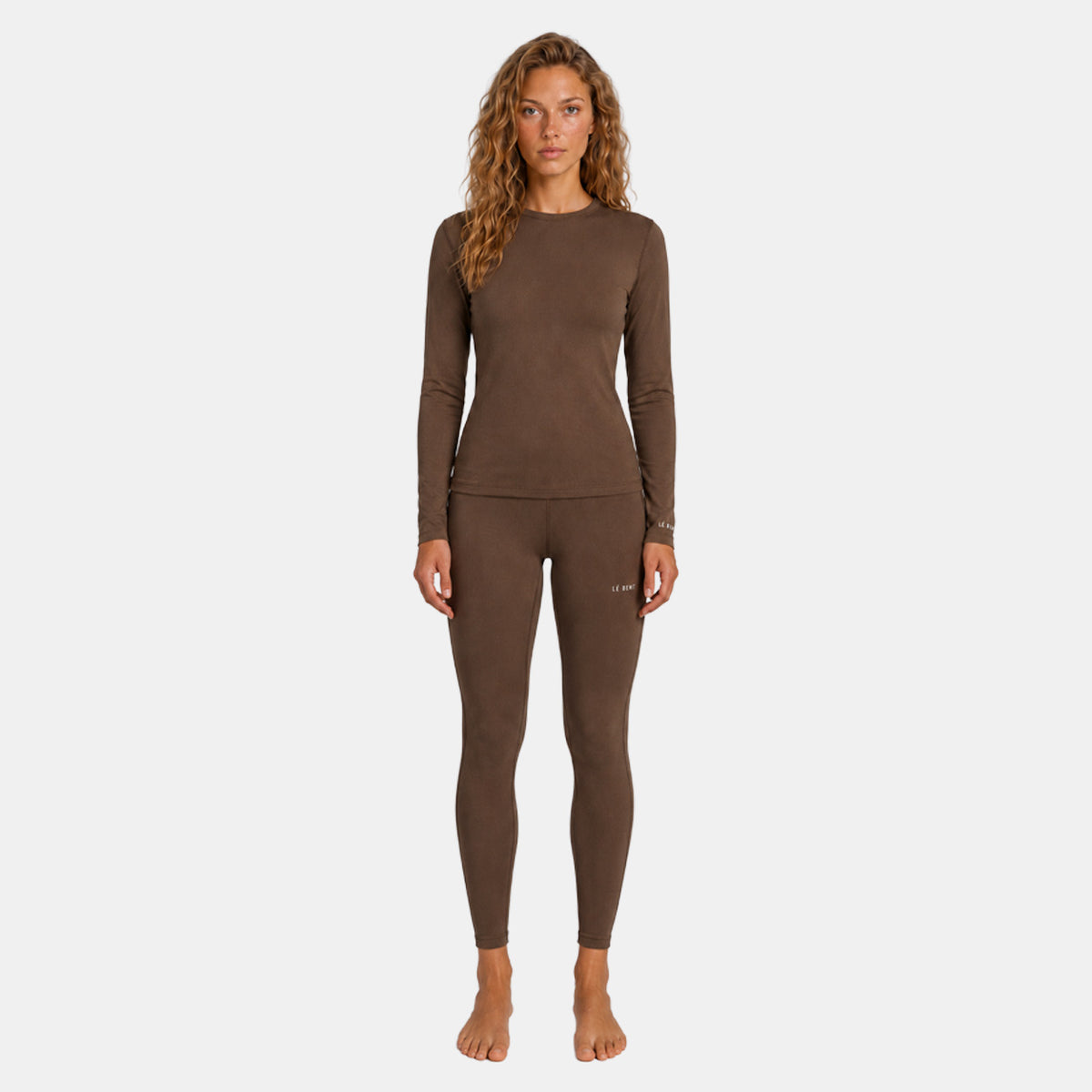 Womens Merino Heavyweight Grid Fleece Base Layer Crew