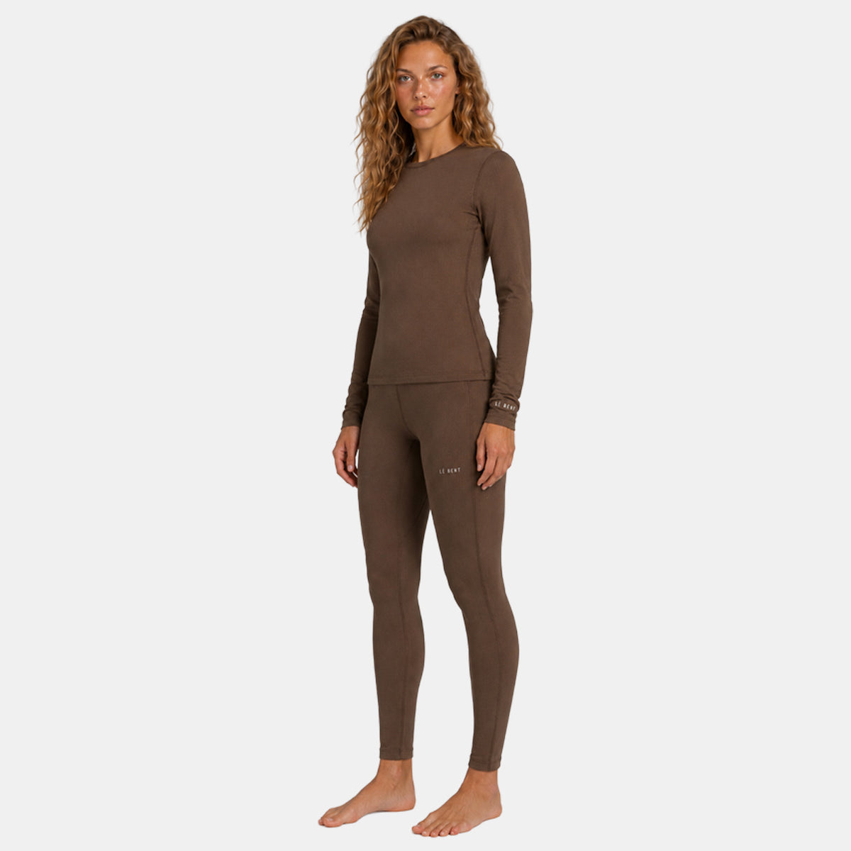 Womens Merino Heavyweight Grid Fleece Base Layer Crew