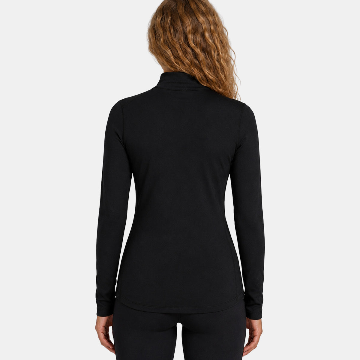 Womens Merino Midweight Mock Neck Crew