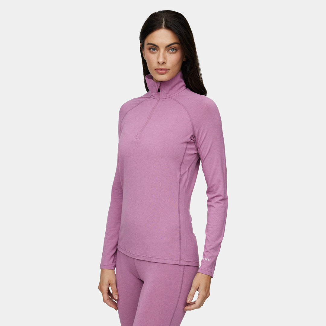 Womens Merino Midweight Base Layer 1/4 Zip