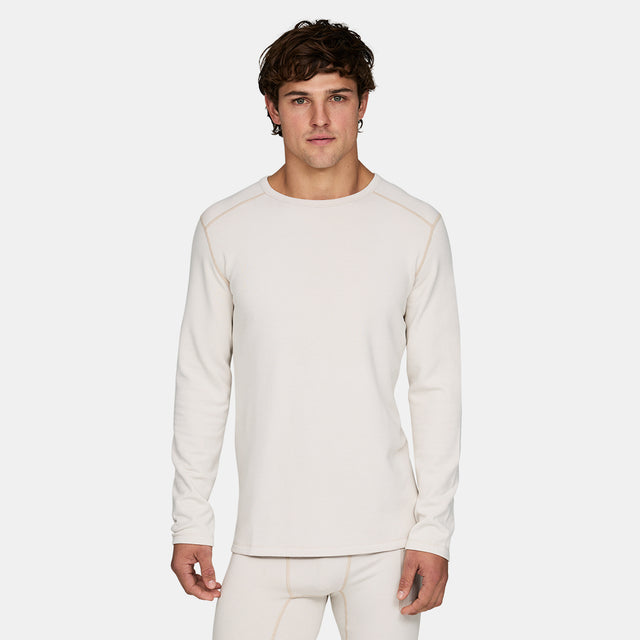 Mens Heavyweight Grid Fleece Crew Base Layer