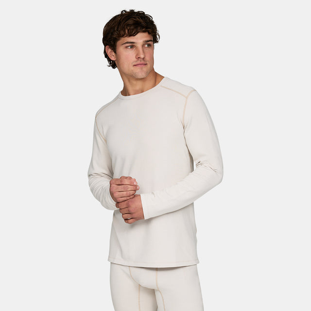 Mens Heavyweight Grid Fleece Crew Base Layer