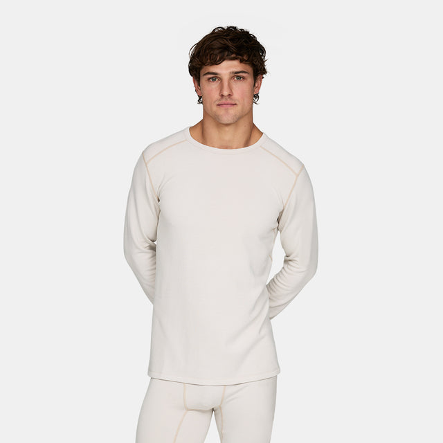 Mens Heavyweight Grid Fleece Crew Base Layer