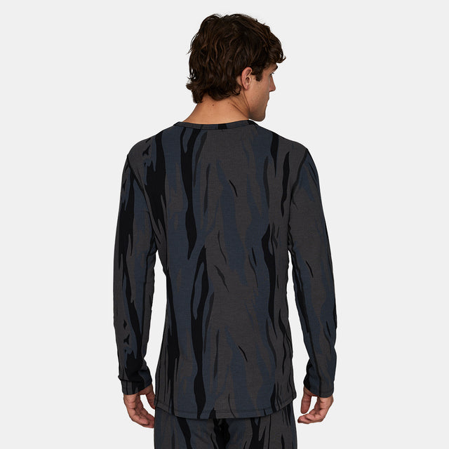 Mens Heavyweight Grid Fleece Crew Base Layer