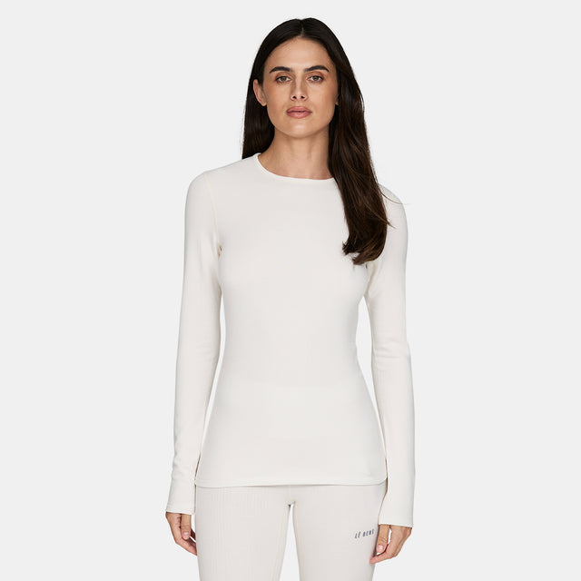 Womens Heavyweight Grid Fleece Crew Base Layer
