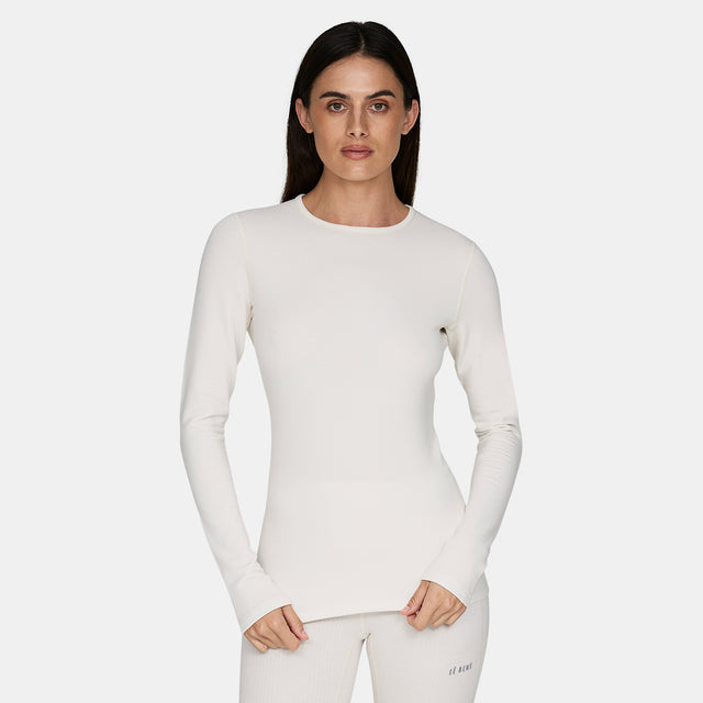 Womens Heavyweight Grid Fleece Crew Base Layer
