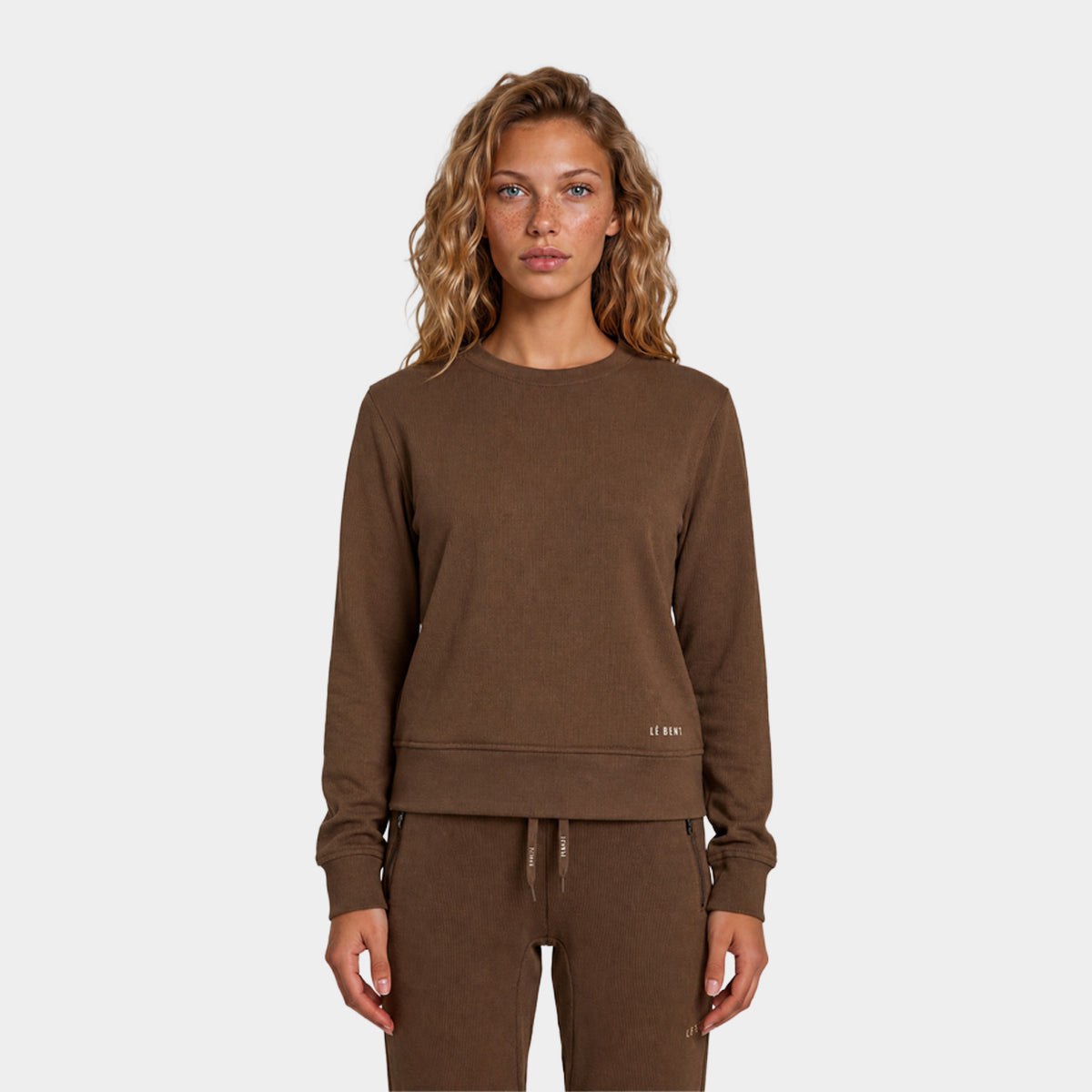 Womens Merino Heavyweight Grid Fleece Sweater