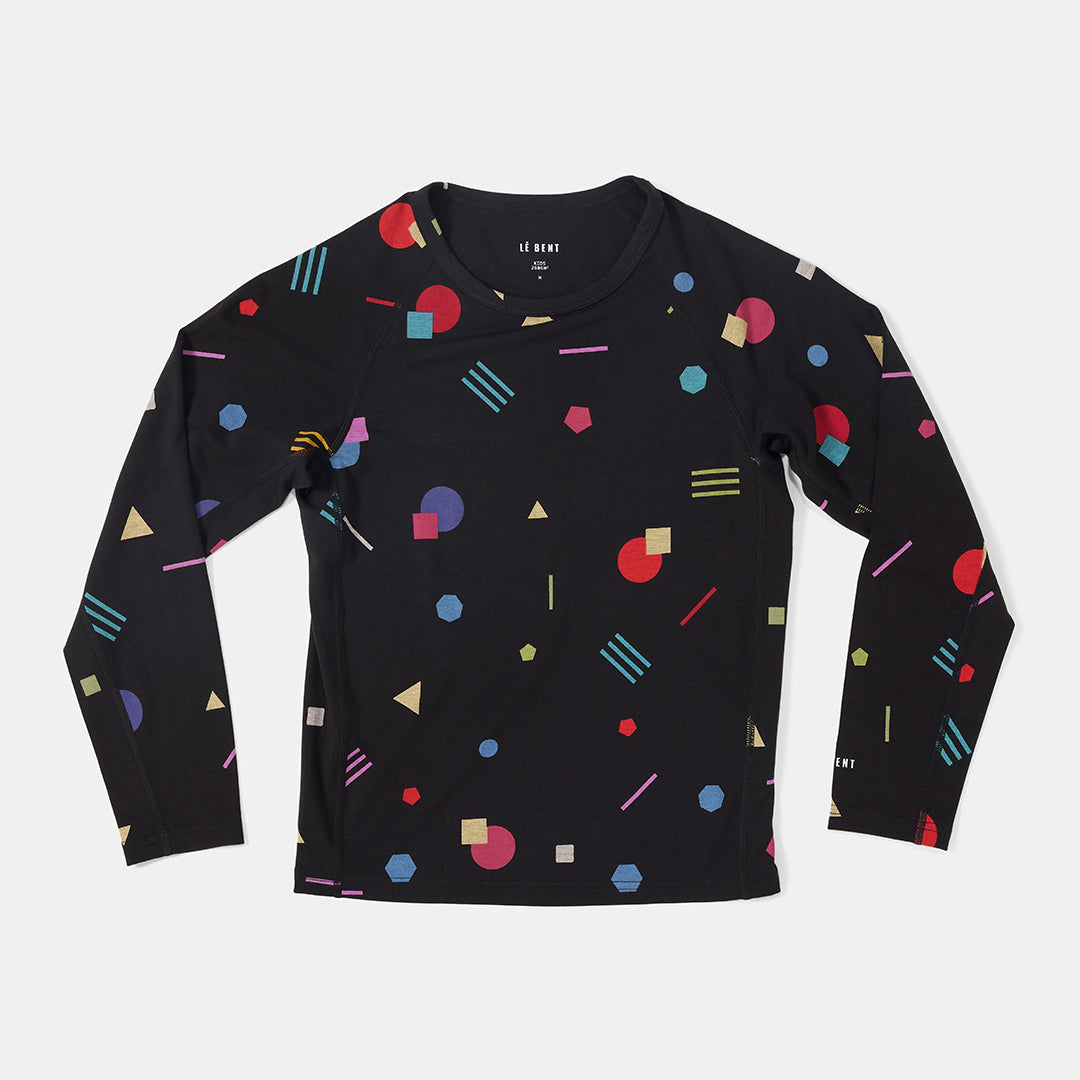 Kids Merino Confetti Midweight Base Layer Raglan