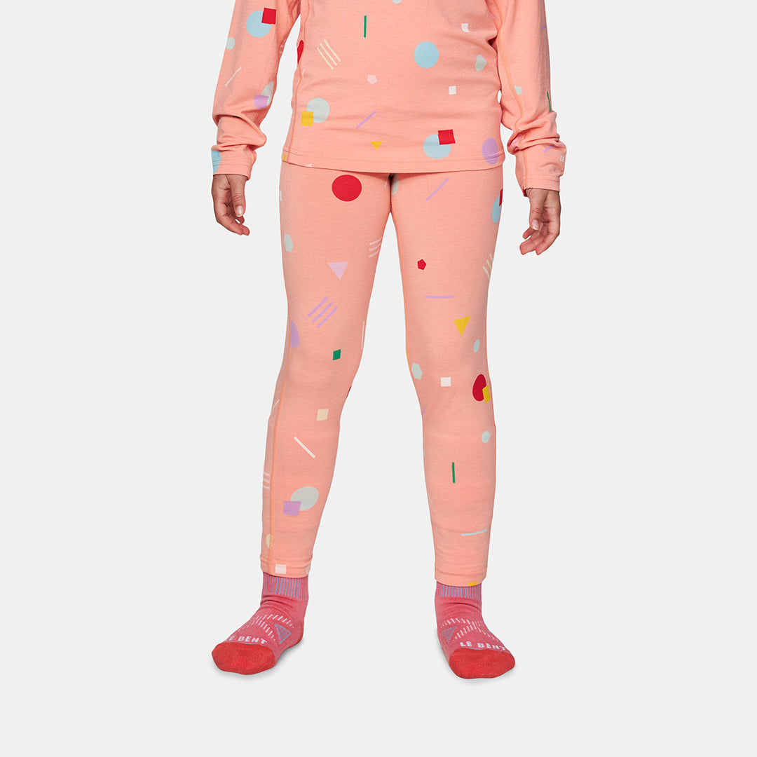 Kids Merino Confetti Midweight Base Layer Bottom