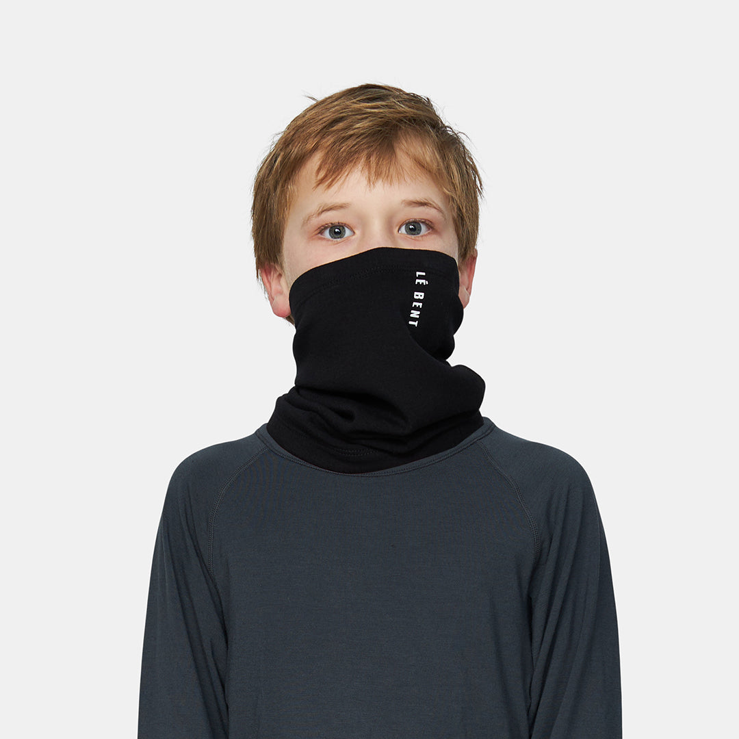 Kids Heavyweight Grid Fleece Merino Neck Gaiter