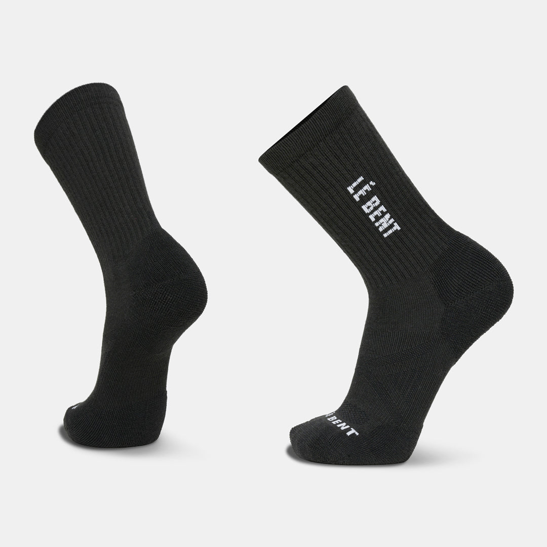Targeted Cushion Merino Logo 3/4 Crew Ribbed Sock
