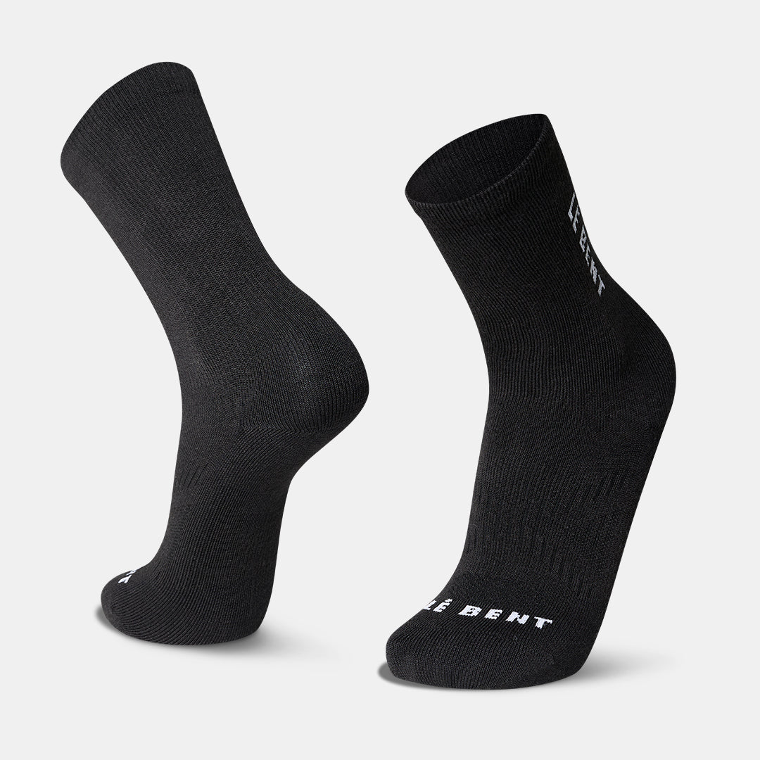 Zero Cushion Merino Logo 3/4 Crew Ribbed Sock