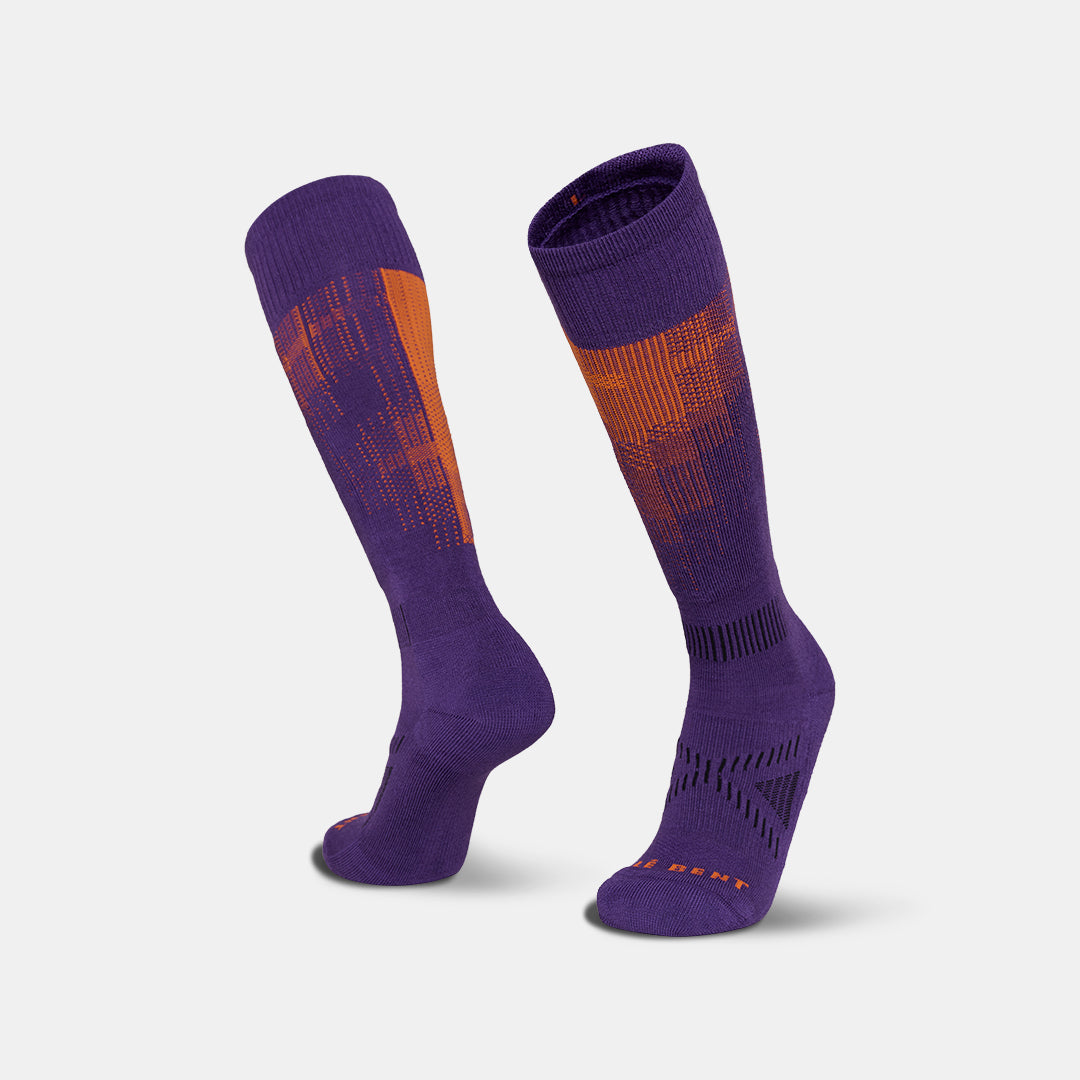Light Cushion Merino Pixel Snow Sock – Electric Violet
