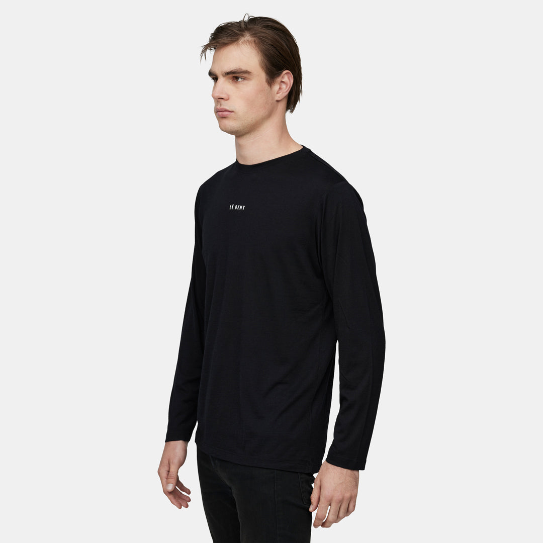 Mens Merino Ultralight Logo LS Tee