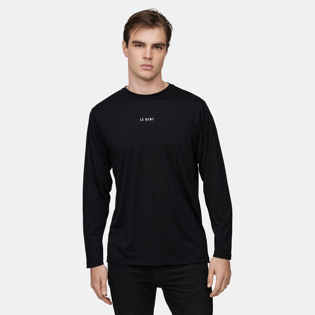 Mens Merino Ultralight Logo LS Tee