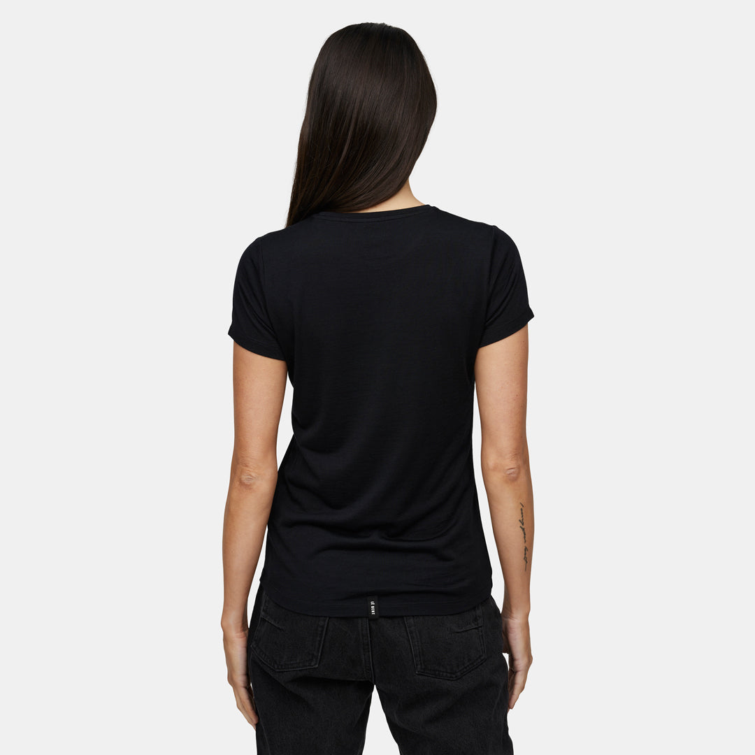Womens Merino Ultralight Logo SS Tee
