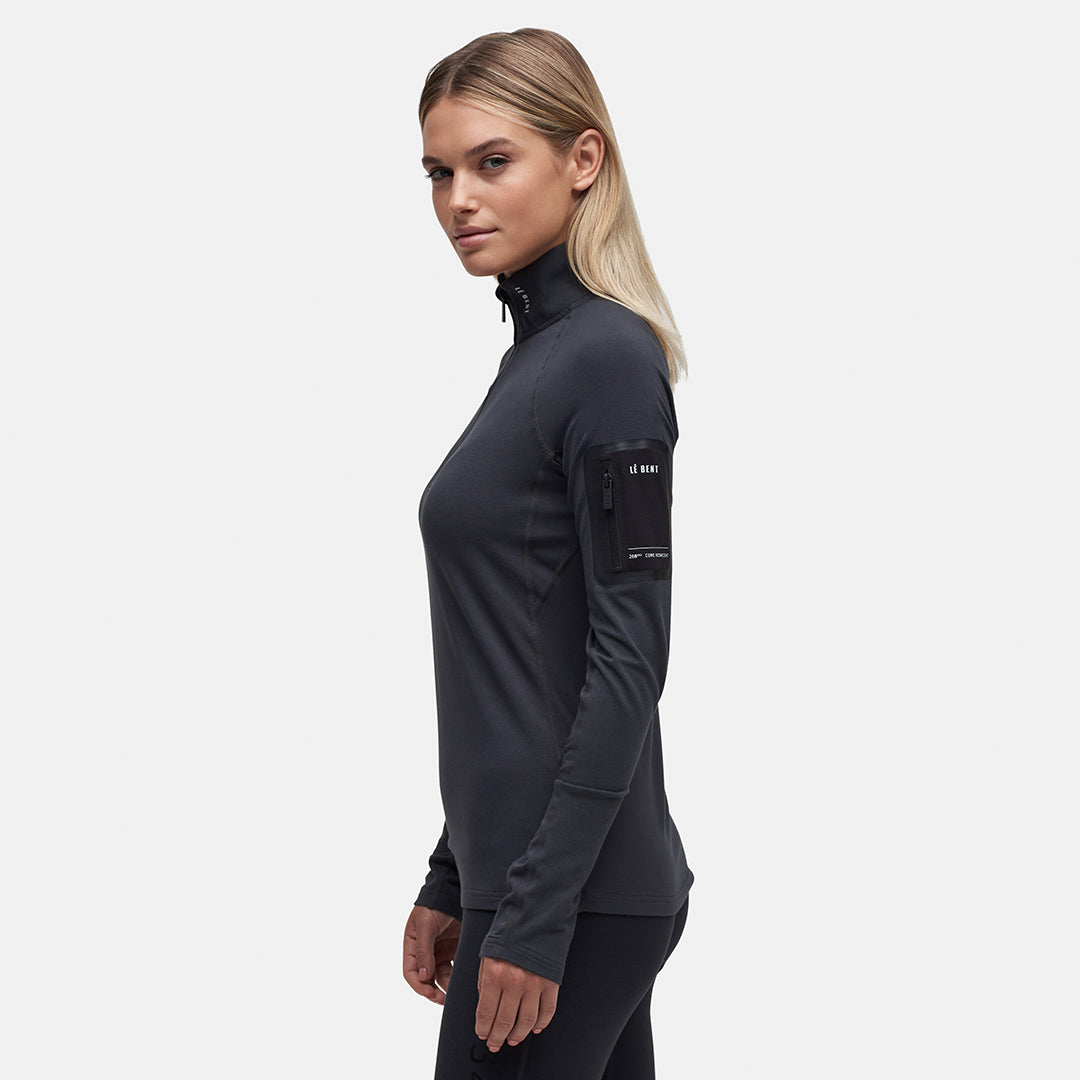 Womens Merino Core Midweight Base Layer 1/4 Zip